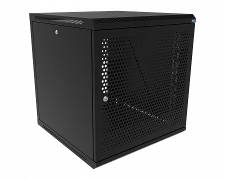 Шкаф телекоммуникационный настенный разборный МИКсистем 19" Keys 12U 600x600 дверь перфорация черный
