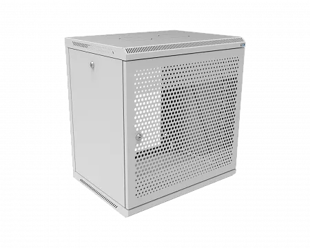Шкаф телекоммуникационный настенный разборный МИКсистем 19" Keys 12U 600x450  дверь перфорация серый