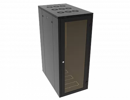 Шкаф телекоммуникационный напольный МИКсистем 19" серия ECO-L 30U 600*1000 дверь стекло черный